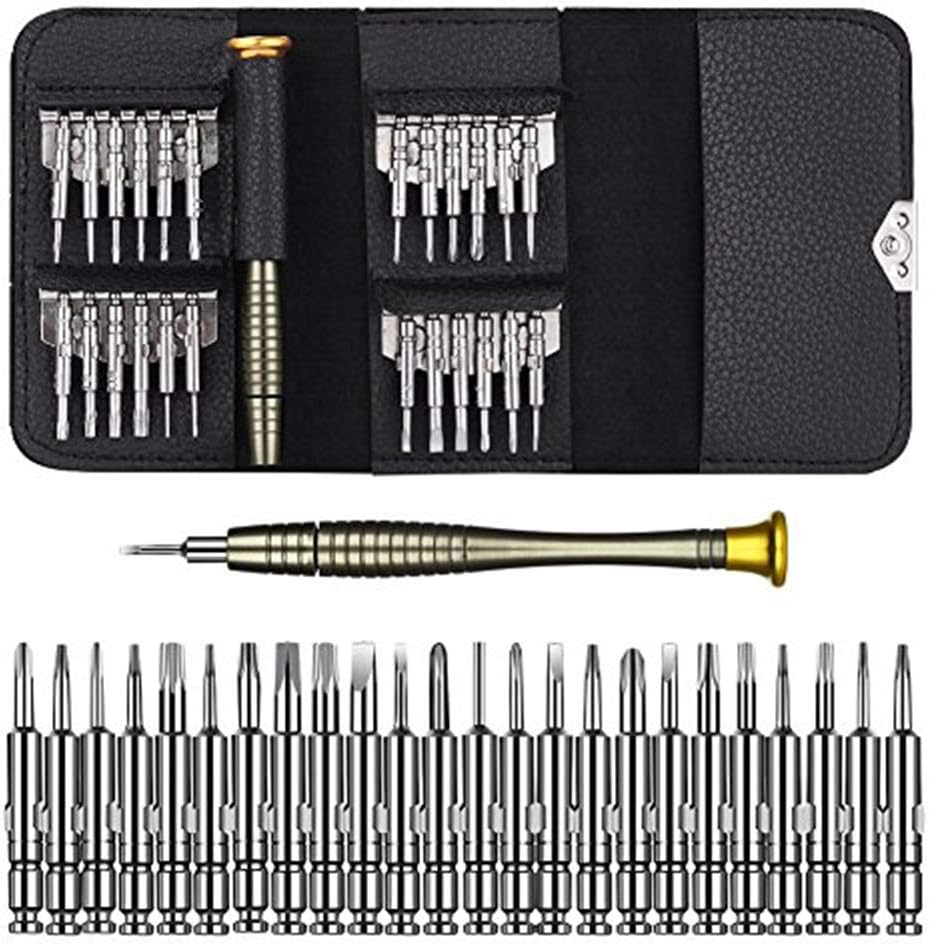 Precision Screwdriver Set 25 in 1 - BinKe Screwdriver Wallet Kit Repair Opening Tool Kit, for Mobile Phone, PC Laptop, Watch, Computers, Electronic Workshops, Glasses Repair