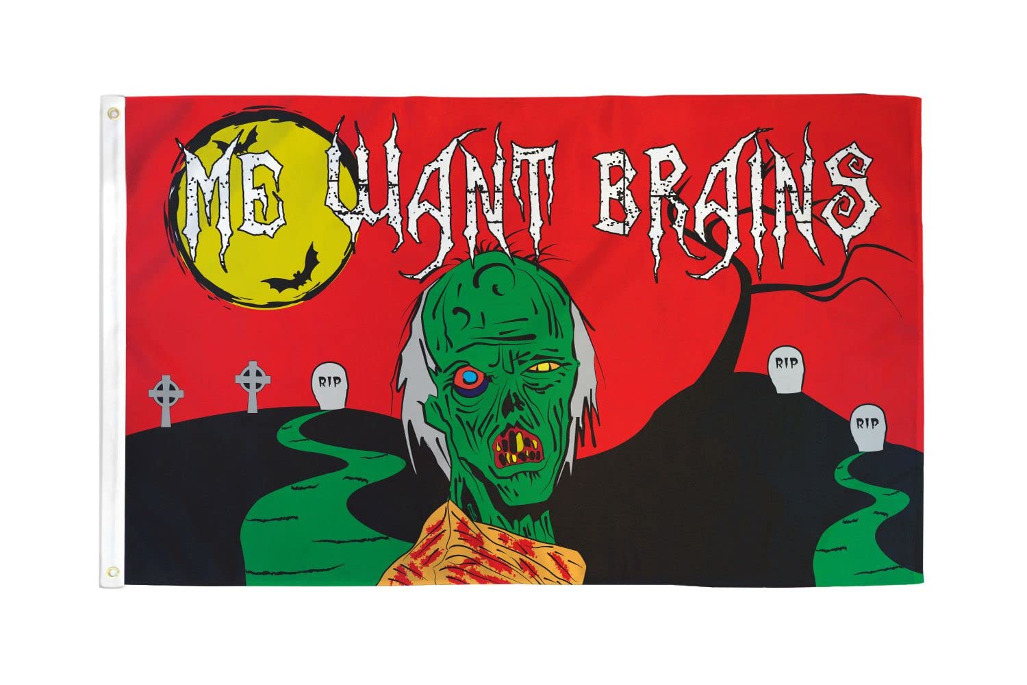 AZ FLAG - Halloween Zombie Flag - 3x5 Ft - 100D Polyester Happy Halloween Banner with Two Metal Grommets - Fade Resistant - Vivid Colors - 3' x 5' Feet - 150x90 Cm