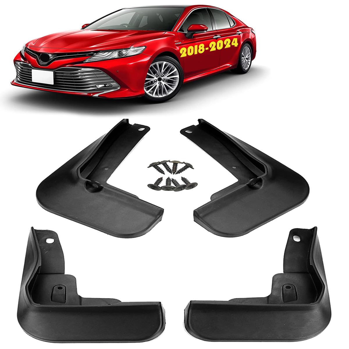 Photo 1 of Mud Splash Guards Mud Flaps Kit for Toyota Camry Accessories LE XLE 2018 2019 2020 2021 2022 2023 2024 Front and Rear 4-PC Set