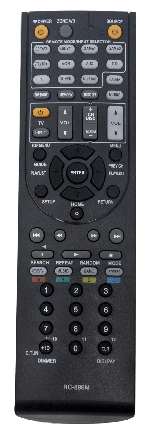 ALLIMITY RC-896M Remote Control Replaced for Onkyo AV System 24140896 RC896M TXSR444 TX-SR444 RT24140896