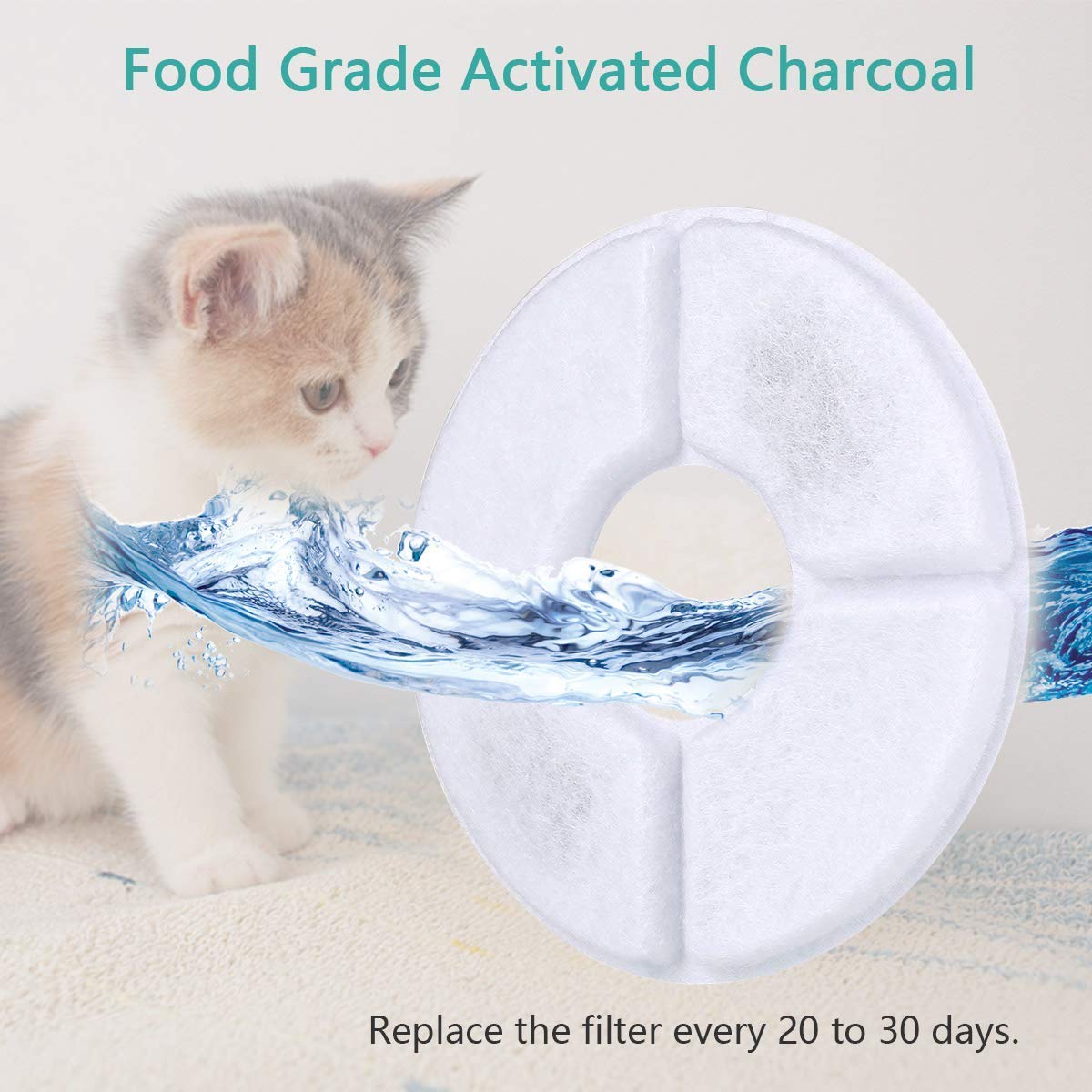 Fityou Katzen Trinkbrunnen, Intelligente Abschaltschutzfunktion Haustier Wasserspender Trinkbrunnen Hund Automatisch Blumentrinkbrunnen Trinkbrunnen Für Katzen und Hunde 2L Ultra Leise