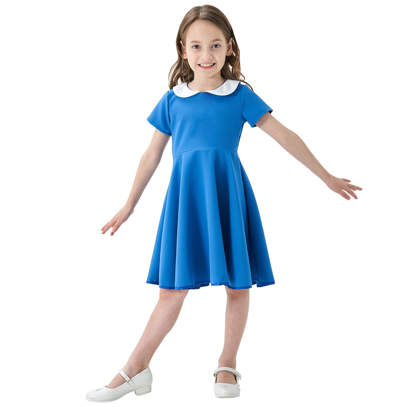Abbyabbie.Li Girl's Short Sleeve Uniform Dresses