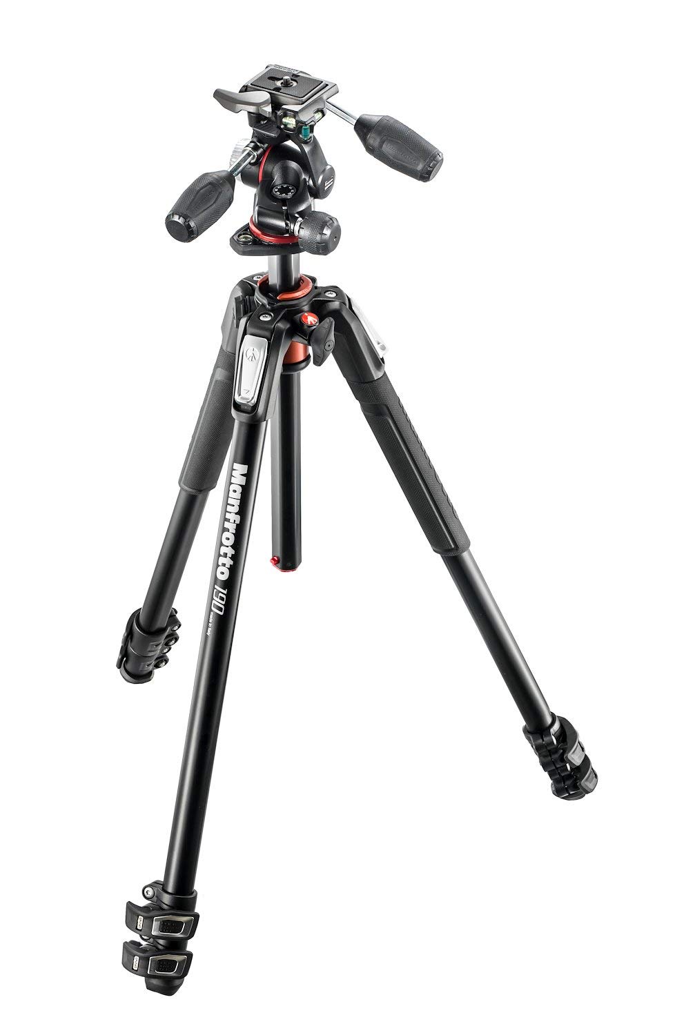 Manfrotto 190XPRO Tripod Kit, 3-Section Aluminium with 3-Way Head, Professional Photography Accessories, Camera Tripod with Pan Tilt Head for Mirrorless and DSLR Cameras — image 1