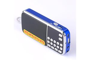 LETING Portable Mini USB FM Radio Speaker Music Player TF Card for PC iPod Phone (088 Blue)