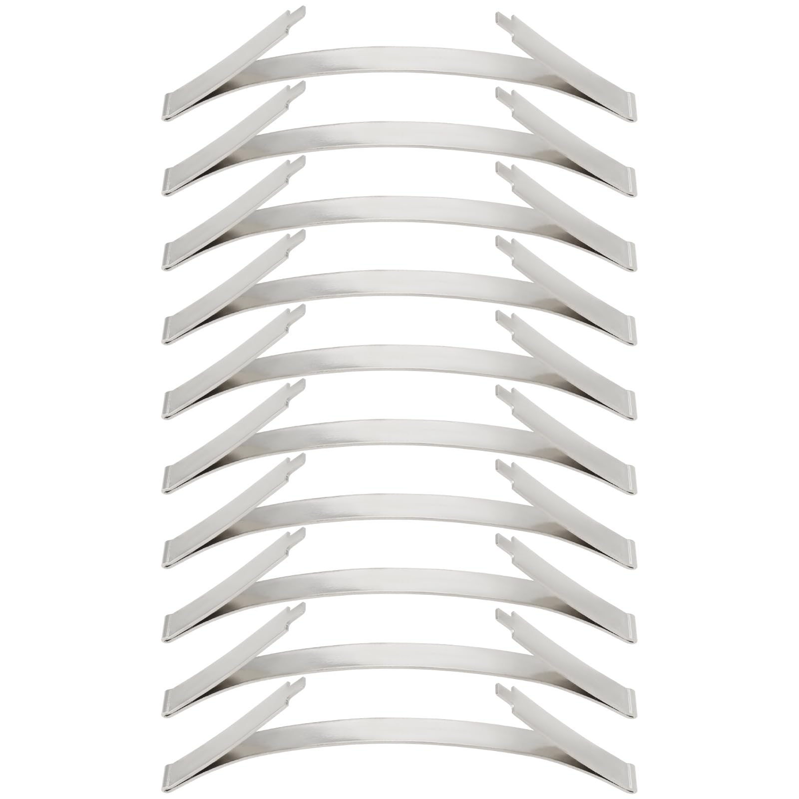 LT Easiyl 10PCS Track Bottom Positioner Sliding Wardrobe Doors Anti-Collision Manganese Steel Positioners for Most Sliding Wardrobe Door Systems Silver(9.00X2.80X0.60cm)