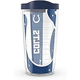 Tervis Made in USA Double Walled NFL Indianapolis Colts Insulated Tumbler Cup Keeps Drinks Cold & Hot, 16oz, Colossal