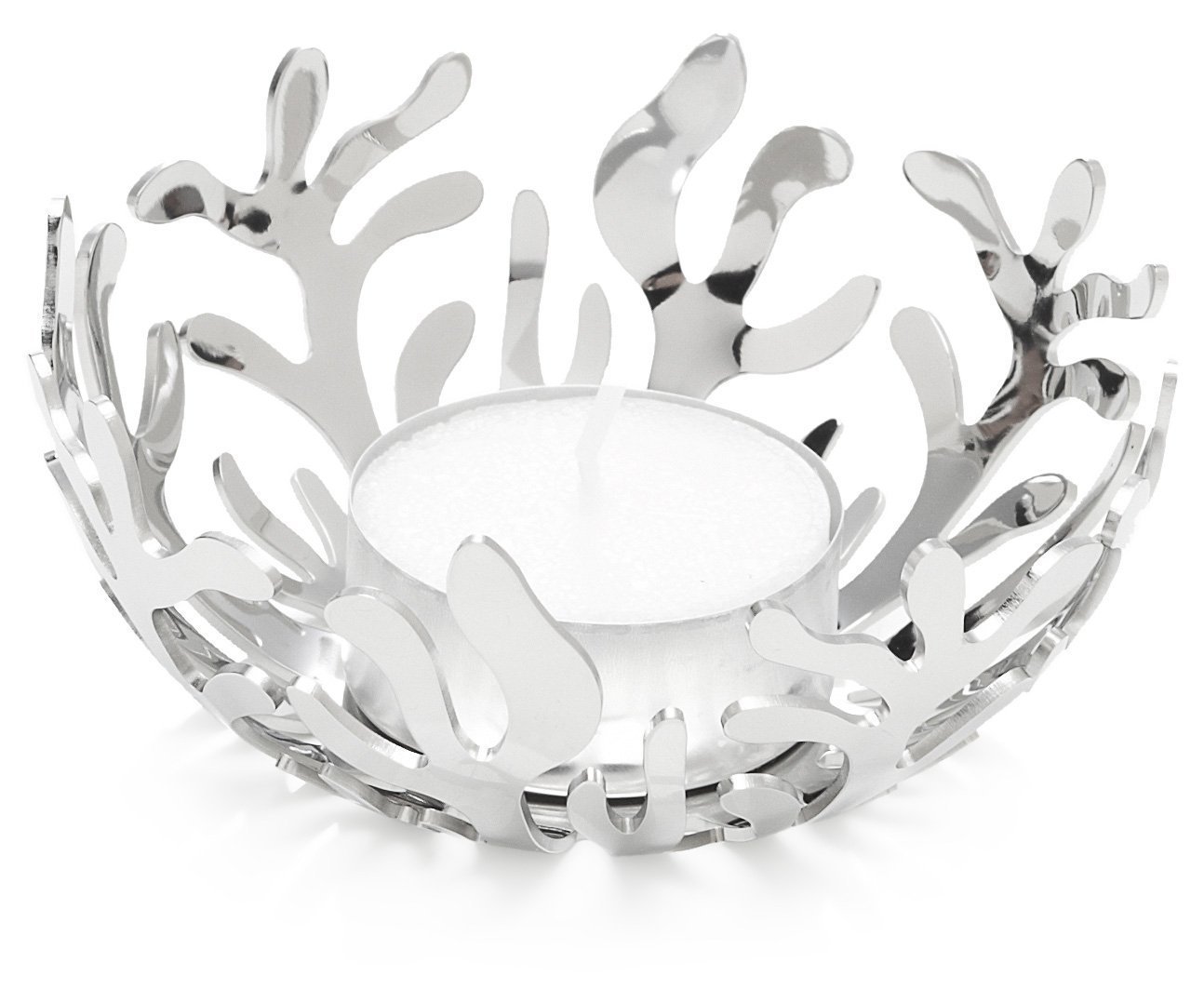 Alessi Mediterraneo Tealight Holder in 18/10 Stainless Steel Mirror Polished