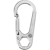 Driver Clip - Mini Titanium Carabiner, Small Titanium Keychain Carabiner Clip 1/4" Bit Driver, Gear Spool EDC Mini Ti Carabineer