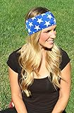 RAVEbandz! Headbands (STARS - WONDER WOMAN Superheros) No Slip Headband, Wide Stretch Boho Headband, Sports, Athletic, Workout Headbands for Women & Girls