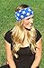 RAVEbandz Fashion Stretch Headbands (STARS - WONDER WOMAN) Non Slip Wide Hippie Sports & Athletic Headbands for Women & Girls
