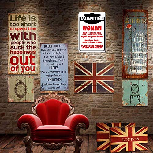 DoubleWood Wanted Woman Motorcycle Funny Metal Sign Novelty Garage Biker Bar Wall Decor (Wanted Woman)