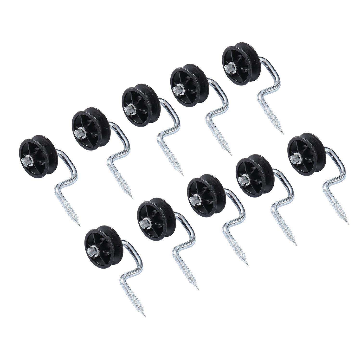 KATSU Electric Fence Corner Post Insulators 10X Pack, Multipurpose Screw-in Insulator for Wooden Corner Posts, Compatible with Polyrope, Polywire, and Polytape 667104