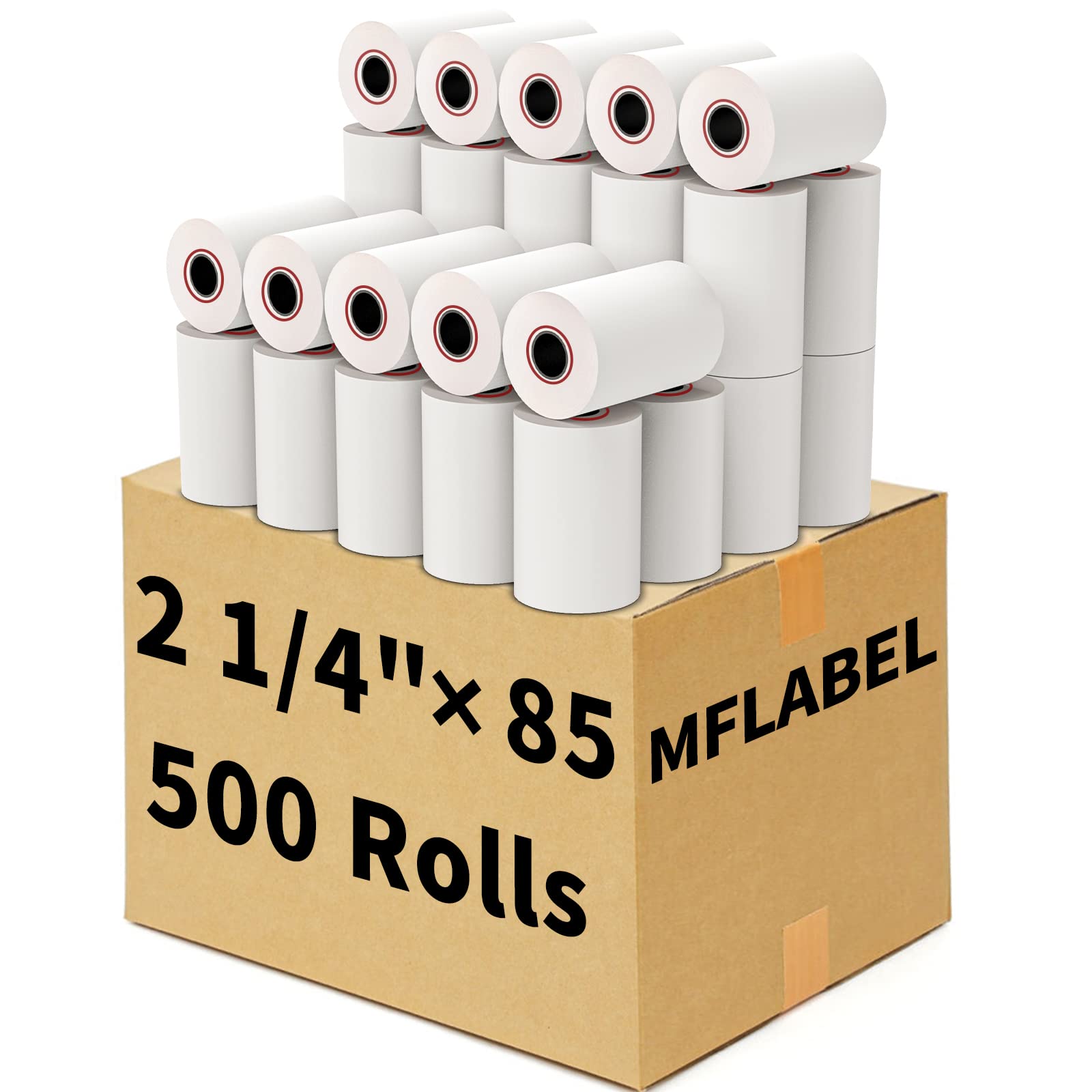 MFLABEL® 500 Rolls 2 1/4" x 85' Thermal Paper Cash