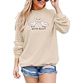 CM C&M WODRO Womens Goose Bumps Funny Sweatshirt Silly Fist Bumps Pun Tshirt Best Friends Greetings Sweater Meme Shirt