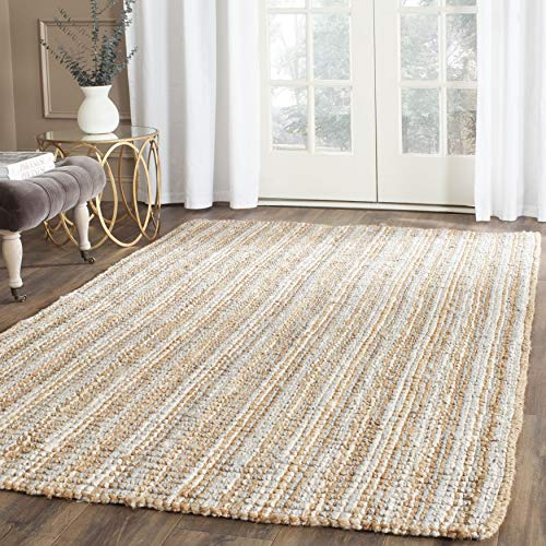 SAFAVIEH Area Rug 4' Square - Natural Fiber Collection - Grey & Natural Brown,…