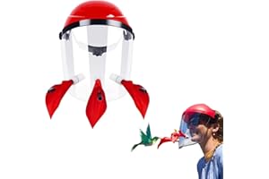 JILITSE Hummingbird Feeder Mask, Hummingbird Mask Feeder, Wearable Hummingbird Feeder Hat, Hummingbird Helmet, Bird Feeder Cover for Garden Patio Outside Outdoor Yard