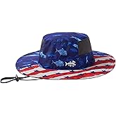 BASSDASH UPF 50+ Fishing Sun Hat Water Resistant Unisex Wide Brim Bucket Boonie Hat for Hiking Camping Safari FH15