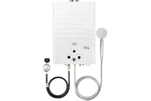FORIMO Tankless Water Heater Propane 4.21GPM 16L Outdoor Portable GasHot Water Heater Instant Propane Water Heater with Digital Display Multi-Protection for Camping Trips Boat Cabins