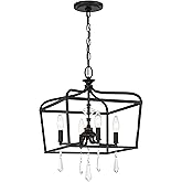 Minka Lavery 4447-66A Laurel Estate Convertible Pendant to Semi-Flush, 4-Light, 240 Total Watts, 14.13-in H x 19.25-in W, Coa