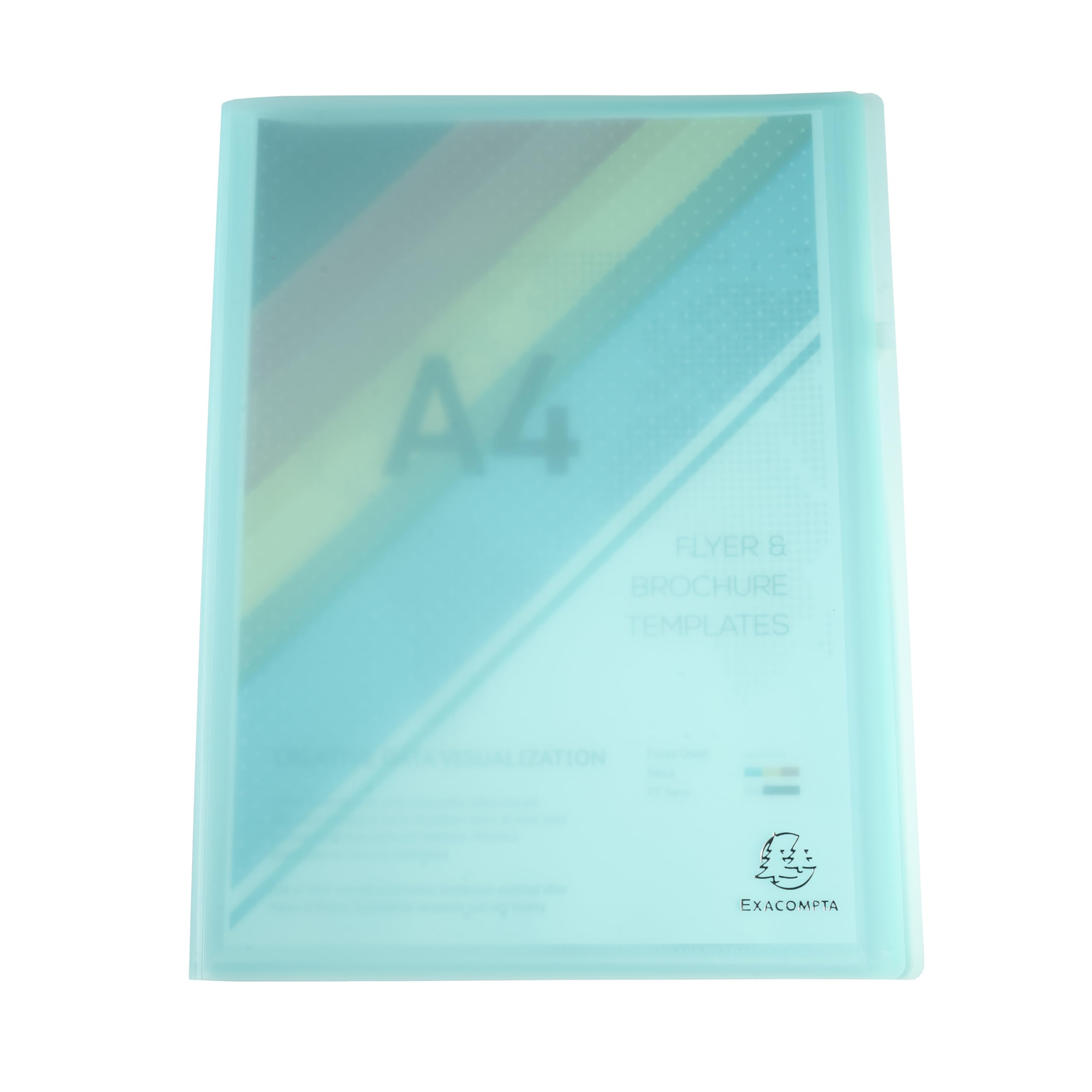 Exacompta - Ref 88470E - Chromaline Translucent Pastel PP Welded Display Books - 240 x 320mm in Size, Suitable for A4 Sized Documents, 40 Pockets, 80 Viewing Pages - Random Colour