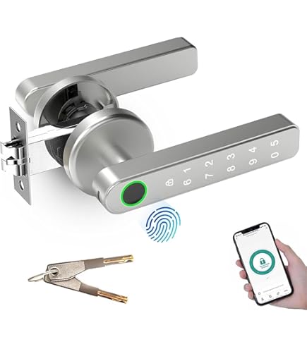 新品 L'Appartement ADMISSION KEY CHARM UCMDA Smart Lock - Fingerprint Door Lock with Handle