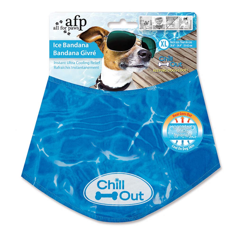 ALL FOR PAWS Chill Out Ice Dog Bandana, X-Large, 1.6 kg, blue