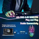 VersionTECH Wireless Gaming Mouse 2.4G Rechargeable Silent Click DPI view 3