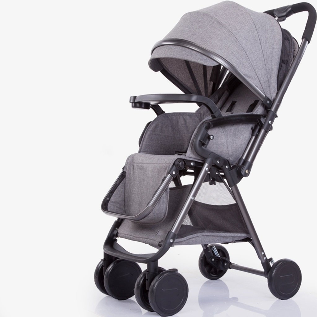 Jianxin 色 Gray 高地の赤ちゃんのベビーカーは 座って 子供の赤ちゃん車を折り畳むために非常に軽いポータブルと簡単に横たわる B07f7rygmm 両対面ベビーカー 人気絶頂