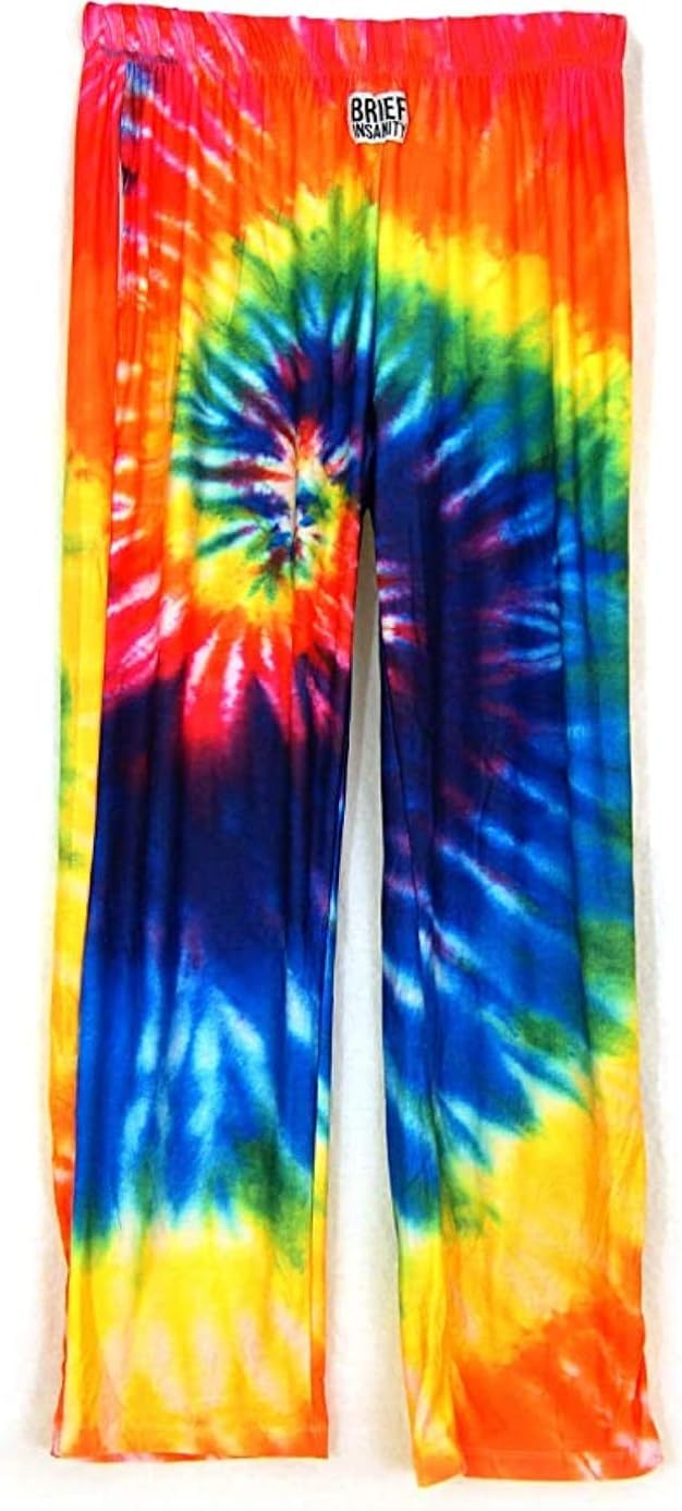 BRIEF INSANITY Tie Dye Lounge Pajama Pants Comfy Lightweight Pajama