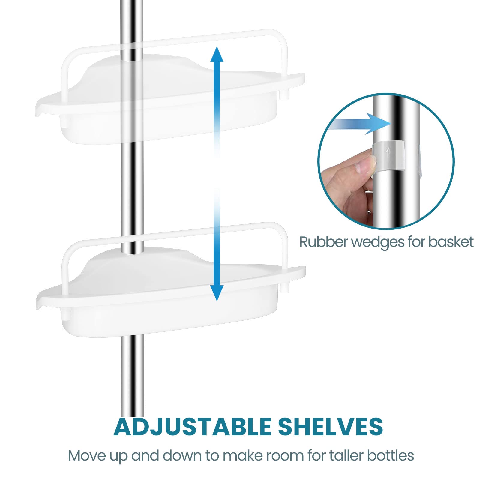 ALLZONE Rustproof Shower Caddy Corner for Bathroom,Bathtub Storage