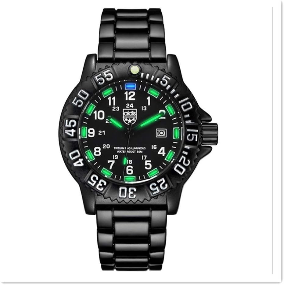 liuxuan Waterproof Luminous Outdoor Multi-Function Men'S Quartz Watch Green Light