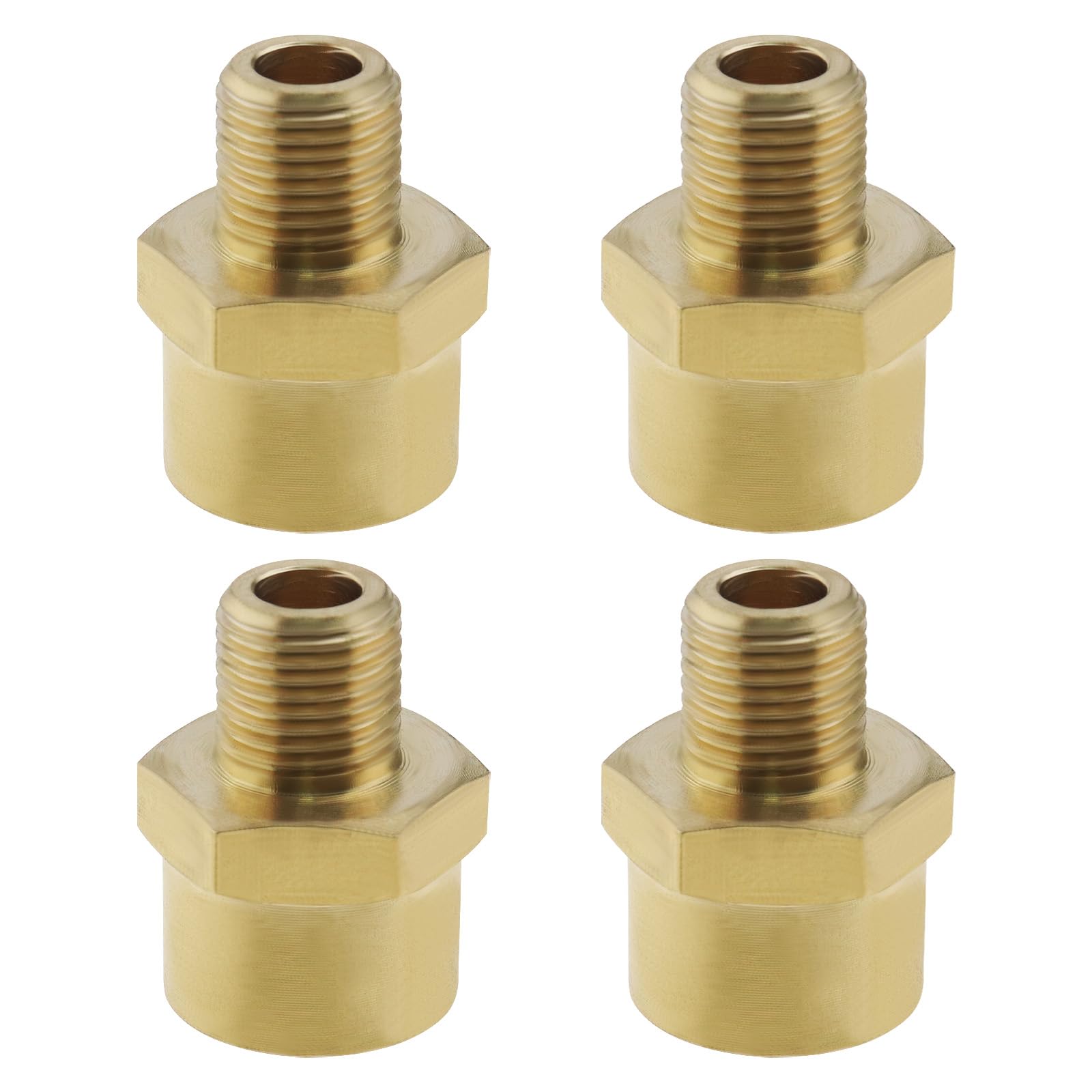 Create idea 4Pcs 1/8inch Male to 1/4inch Female BSP Brass Adapters Pipe Fitting Adapter Brass Thread Converter Accessories for Industrial Applications