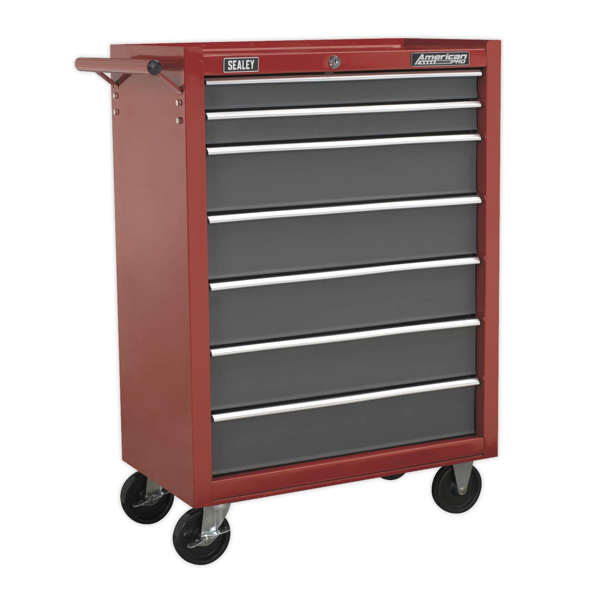 Sealey Ap22507Bb Rollcab 7 Drawer With Ball Bearing Runners - Red/Grey