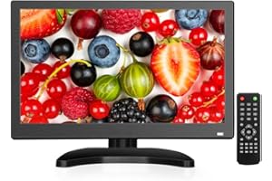 Qcvoruno 11.6 inch Monitor Display, 1366 * 768 Resolution,Built-in Dual Speakers, Portable LCD Monitor with HD/VGA/BNC/AV/USB for CCTV DVD DSLR VCD TV Box