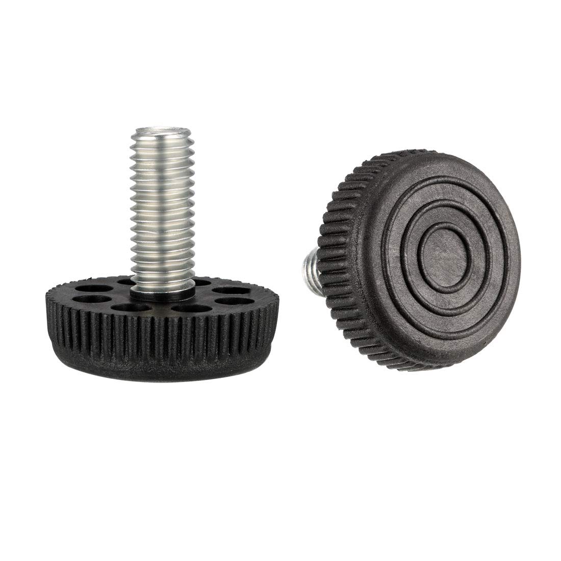 sourcing map Furniture Levelers, 11mm to 25mm Adjustable Height M10 x 25mm Threaded, 8Pcs