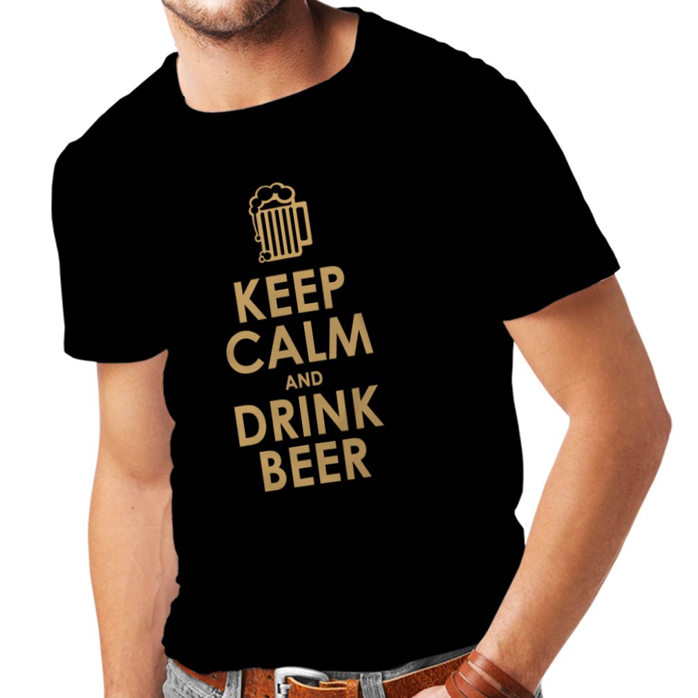 Lepni Me S T Shirt Keep Calm And Drink Beer Getting Drunk Humorious