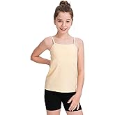 BOOPH Girls Camisole Undershirts Kids Tank Tops Training Bra Cotton Basic Cami for Teen Girl 9-14Y