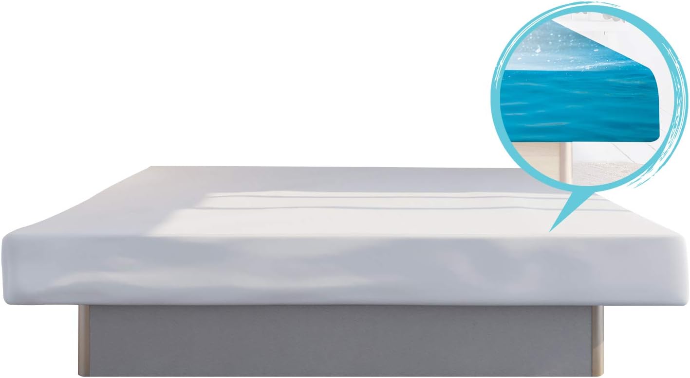 bellvita Waterbed including delivery with FREE selectable size, color and stabilization, silver, 200 cm x 220 cm