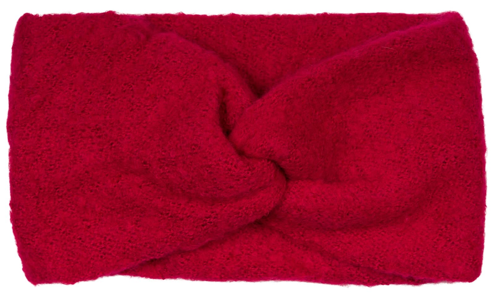 styleBREAKER Women's Fine Knit Headband with Soft Surface and Twist Knot Detail, Warm Winter Hairband, Headband 04026043, Colour:Raspberrys
