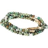 Scout Curated Wrap Necklace Bracelet &ndash; Over 30 Stone Options - Natural Stone Bracelet &amp; Stone Necklace &ndash; Semi-Precious Gemstone Jewelry for Women