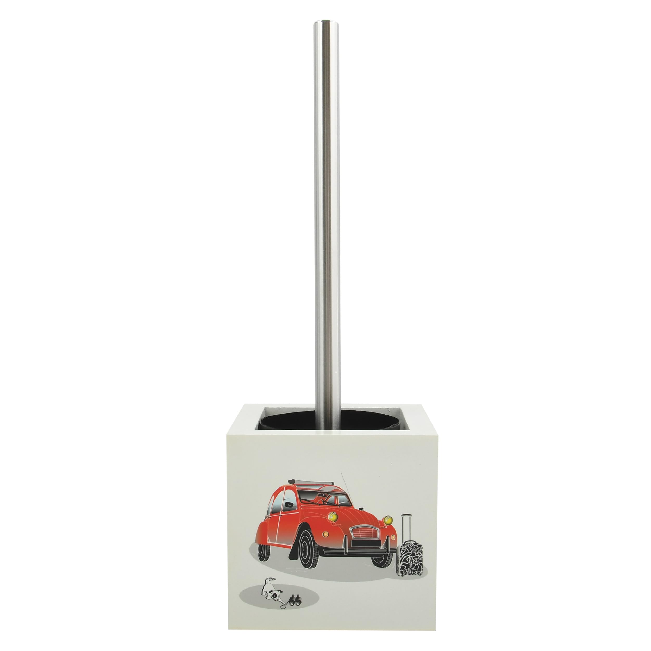 MSV "Citroen 2CV Stainless Steel/MDF Toilet Brush, Multi-Colour