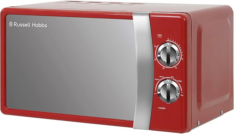 Russell Hobbs RHMM701R 17L 700W Red Solo Microwave with 5 Power Levels