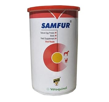 Vetoquinol Samfur Hair & Coat Supplement, Weight 300 gm (White and Red)