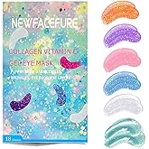Under Eye Patches Variety Pack 18 Pairs of Cooling Collagen Vitamin C and Hyaluronic Acid Eye Mask for Dark Circles, Puffy Eyes, Wrinkles,Beauty Skin Self Care Bridesmaid Gifts for Women Girls kids
