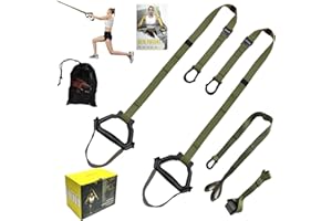 ADALT LION Bodyweight Resistance Training Straps, Complete Home Gym Fitness Trainer kit for Full-Body Workout, Included Door Anchor, Extension Strap, Fitness Guide
