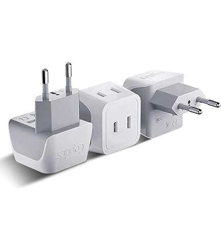 Greece Travel Power Adapter 2-Pack | USA To Greece Plug Adapter For Phones & Laptops - View #2