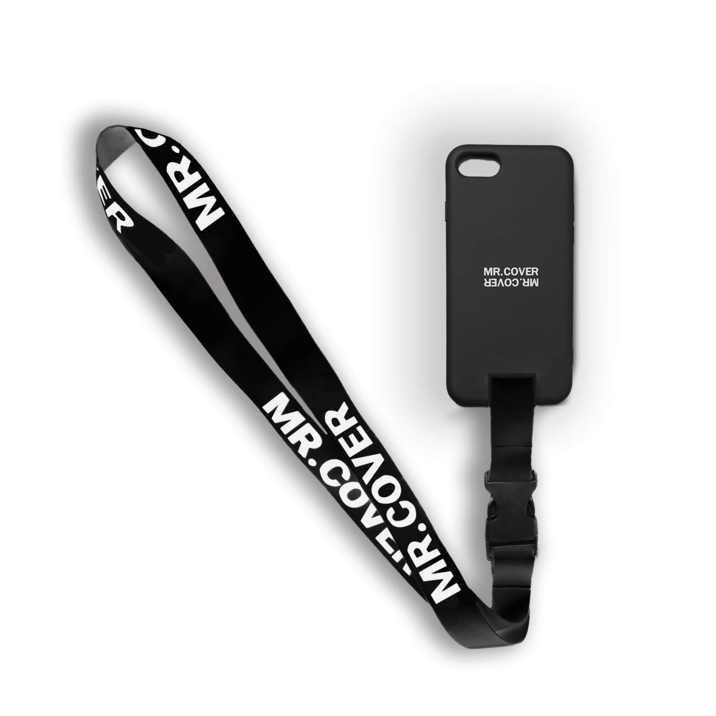 MR.COVER Mobile Phone Strap Mobile Phone Case for Hanging Mobile Phone Chain Lanyard (iPhone 7/8, Basic Black)