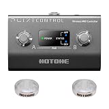 HOTONE Wireless MIDI Controller with Programmable Footswitches, Mobile App Ultra-Compact 12-Hour Battery Pulze Control EC-2(included 2 PCS Additional Footswitch Toppers)