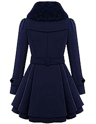 Zeagoo Women's Fashion Faux Fur Lapel