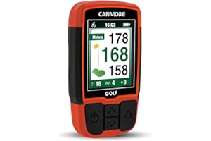 CANMORE Handheld Golf GPS HG200 - Water Resistant Full-Color Display with 41,000+ Essential Golf Course Data and Score Sheet - Free Courses Worldwide and Growing (Orange)